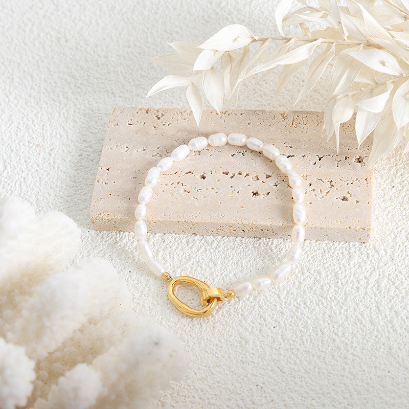 Women's European And American Personalized Freshwater Pearl Necklace Bracelet