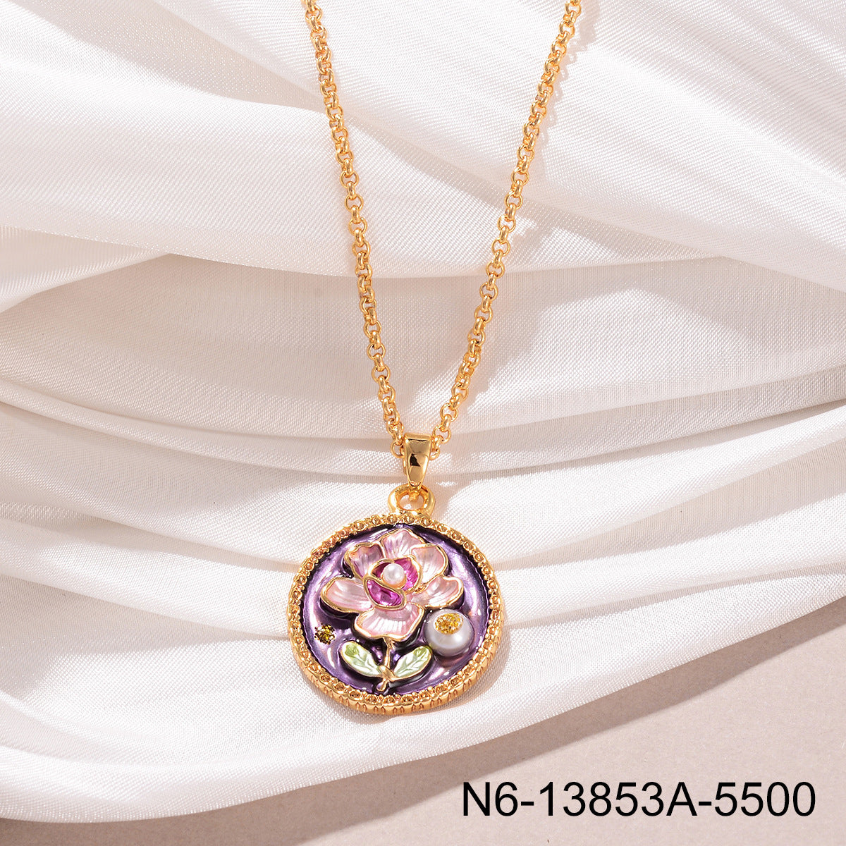 Jardin Monet Pearl Necklace Pendant Female French Autumn And Winter Sweater