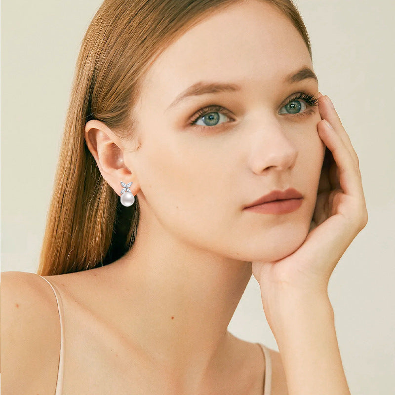 Temperament Wild Natural Freshwater Pearl Ear Studs